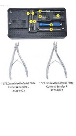 1,5 - 2,0 MM MAXILLOFACIAL PLATE SURGERY INSTRUMENT SET - ORTIMPLANT