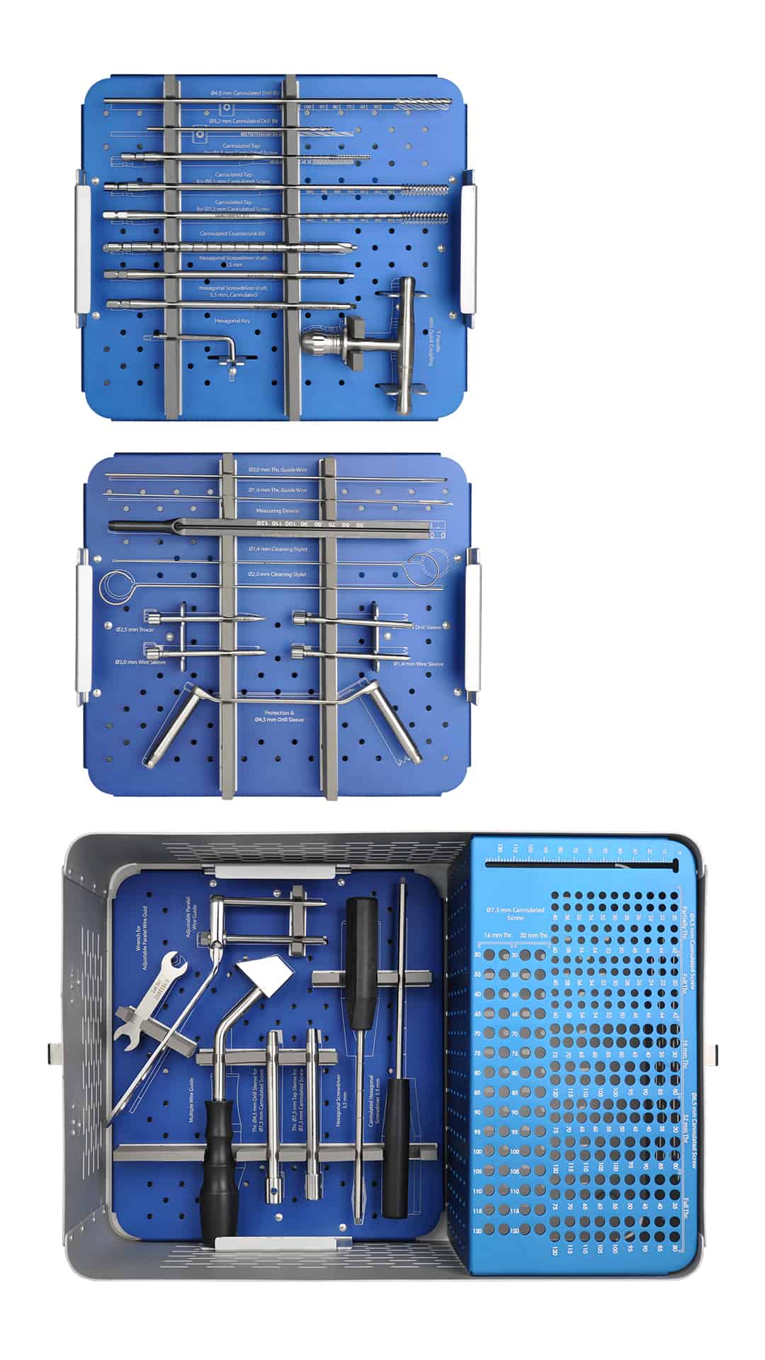 4,5/6,5/7,3 MM CANNULATED SCREW SURGERY INSTRUMENT SET - ORTIMPLANT