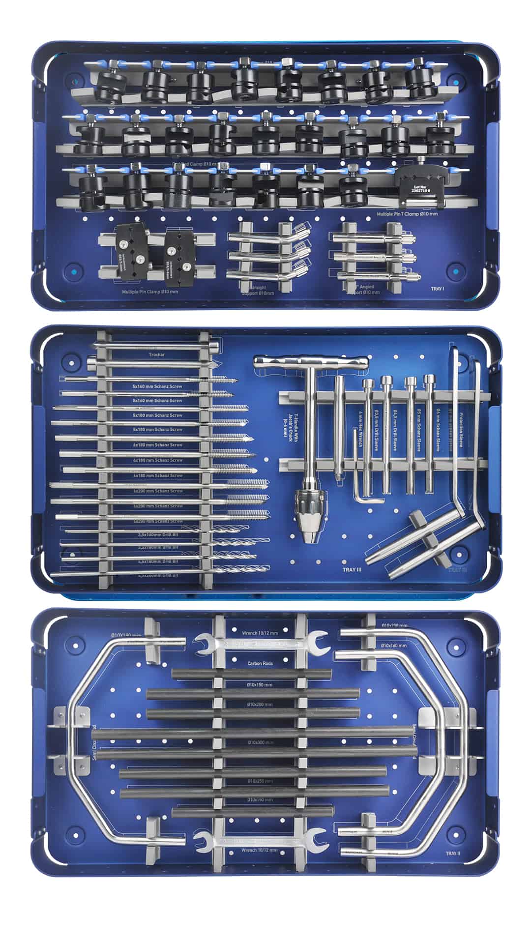 GRAND SET D'INSTRUMENTS CHIRURGIE FIXATEUR EXTERNE TUBULAIRE - ORTIMPLANT