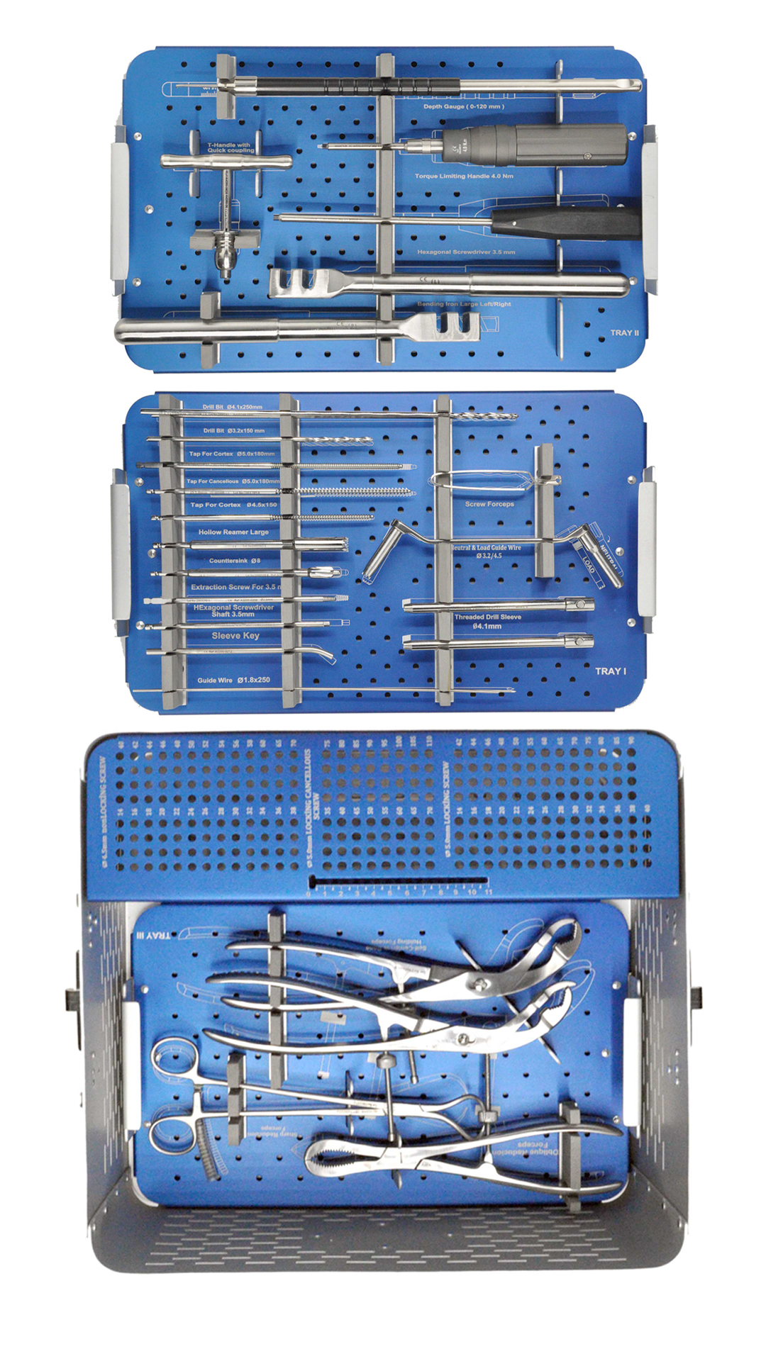 LARGE FRAGMENT LOCKING NON-LOCKING PLATE SURGERY INSTRUMENT SET ORTİMPLANT