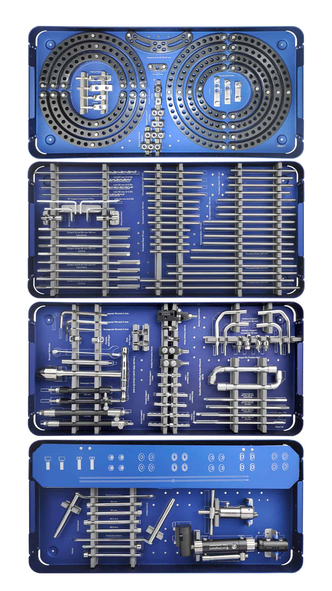 SET D'INSTRUMENTS CHIRURGIE FIXATEUR EXTERNE CIRCULAIRE ILIZAROV - ORTIMPLANT