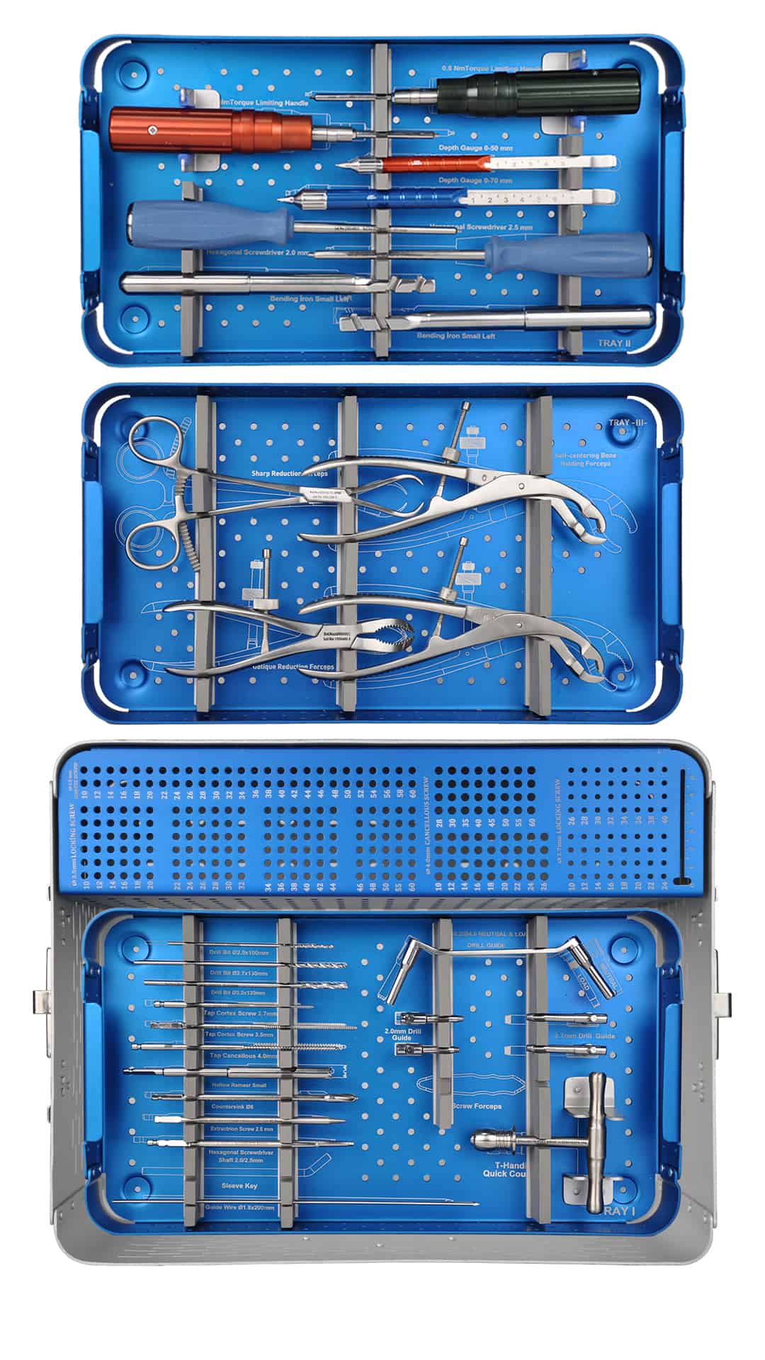SMALL FRAGMENT LOCKING NON-LOCKING PLATE SURGERY INSTRUMENT SET ORTIMPLANT